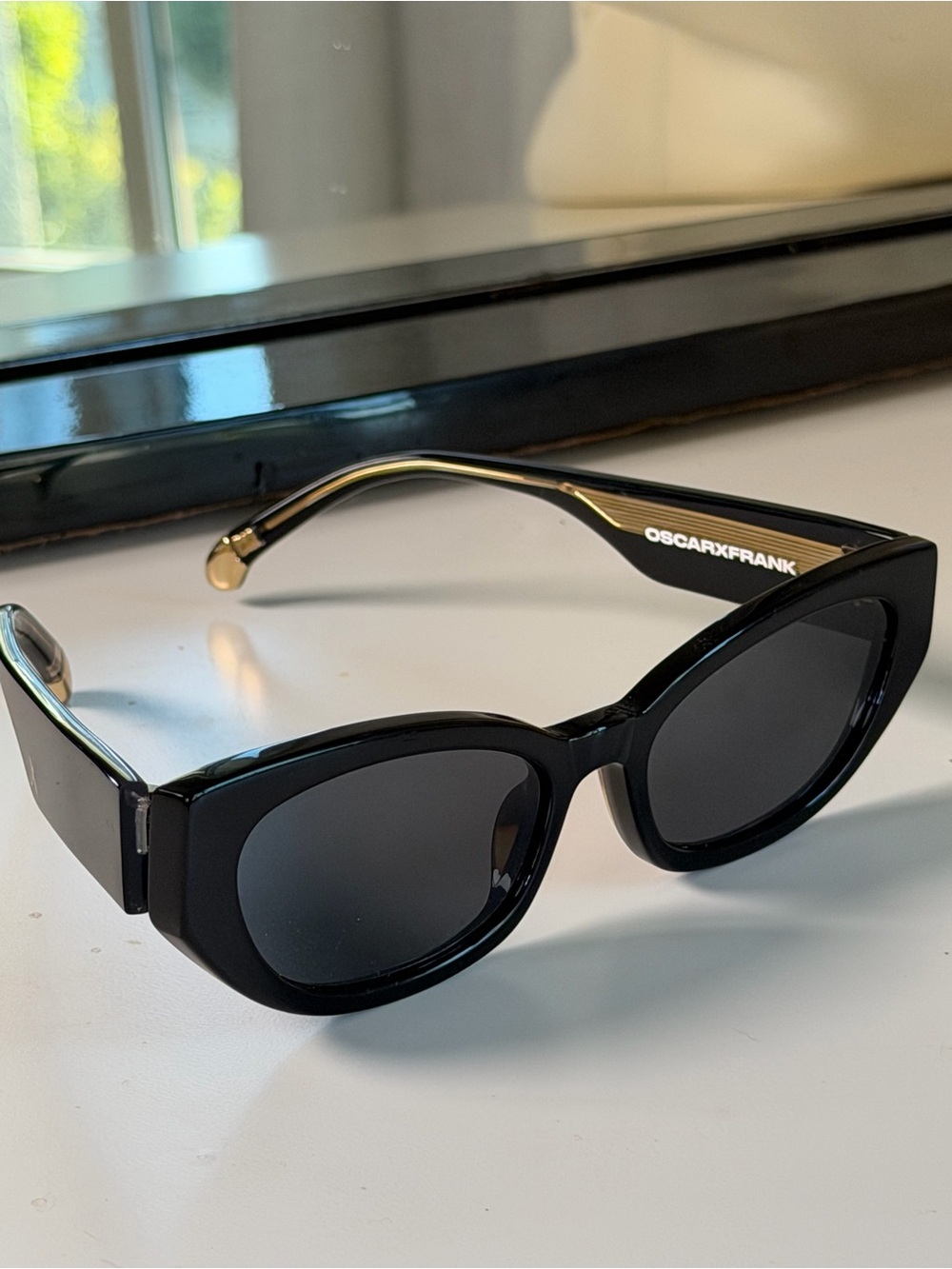 Oscar x Frank Black Cat-Eye Sunglasses